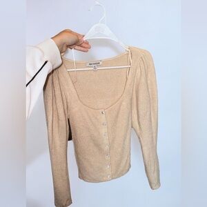 Urban Outfitters Puff Sleeve Cardigan- Sweater. Light and Perfect for Spring!